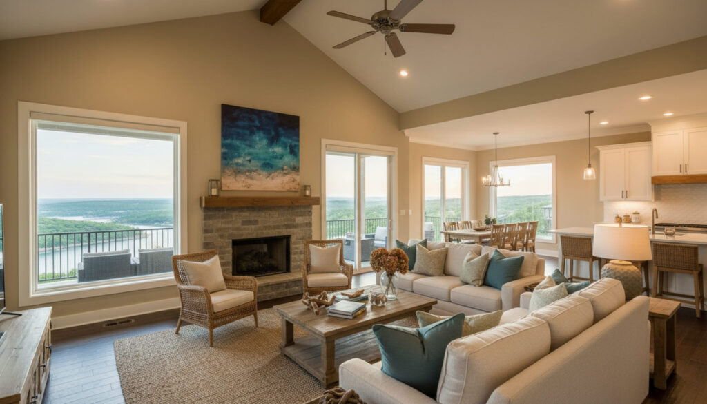 step 02 sell Selling a Home on Lake Lanier: Home Interior Living Space Background
